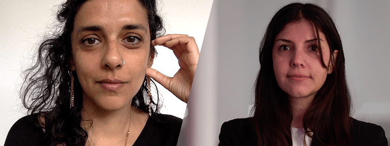 An image of Ayesha Hameed and Sara Garzón